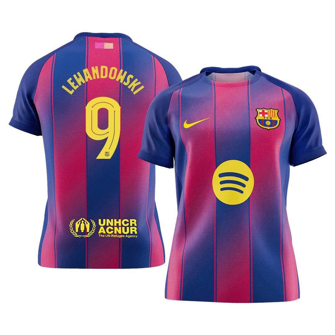 Koszulka piłkarska FC Barcelona UCL 2025/26 domowa LEWANDOWSKI #9