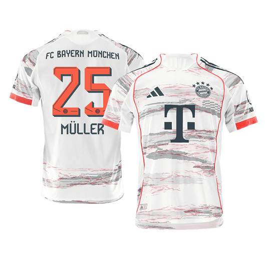 Koszulka piłkarska w wersji zawodniczej Bayern Monachium 2025/26 wyjazdowa MÜLLER #25 - Kibula