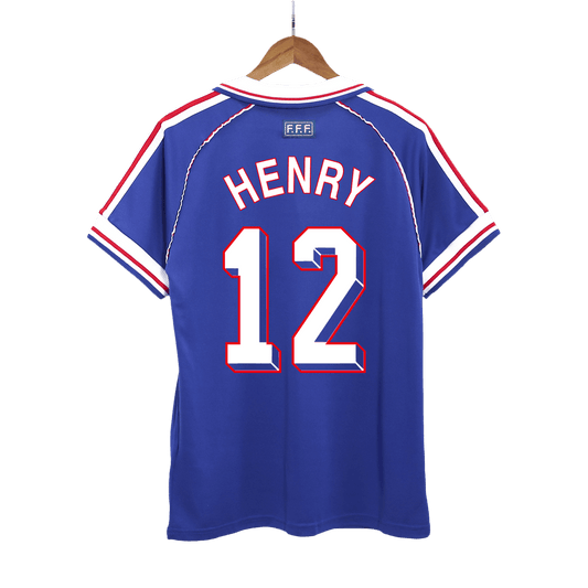 Koszulka piłkarska retro Francja Mundial 1998 domowa HENRY #12