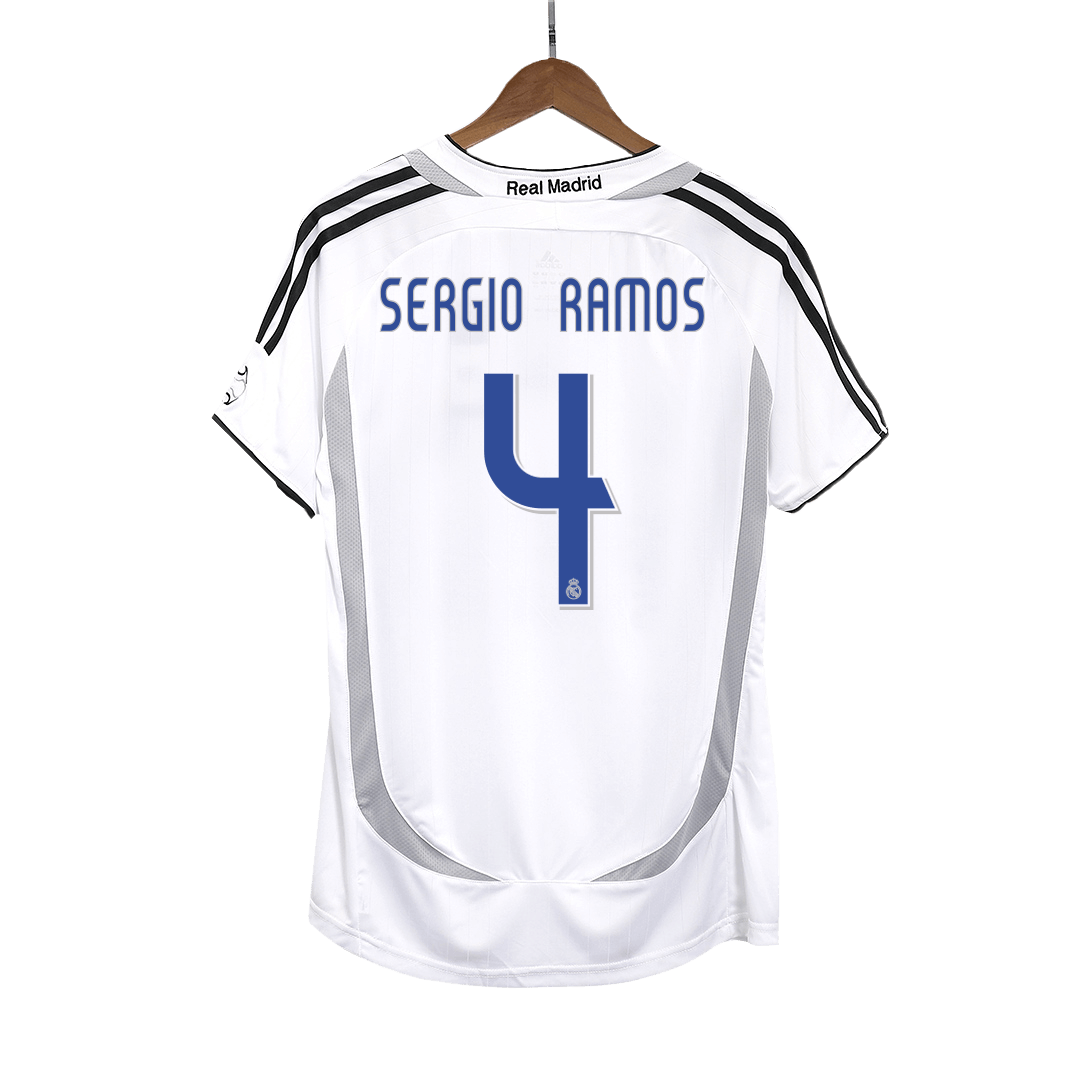 Koszulka piłkarska retro Real Madryt 2006/07 domowa SERGIO RAMOS #4