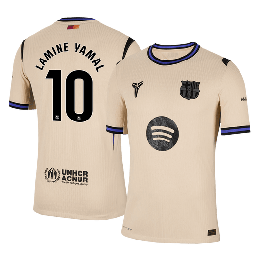 Koszulka piłkarska w wersji zawodniczej FC Barcelona 2025/26 wyjazdowa LAMINE YAMAL #10 - Kibula